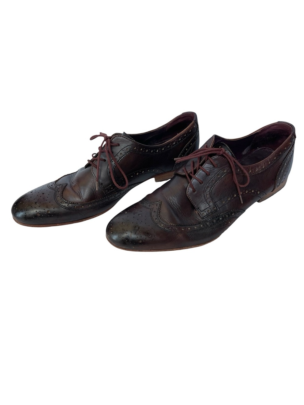 Ted Baker Gryene Derby Brown Wingtip Dress Shoes Business Classic Preppy Office